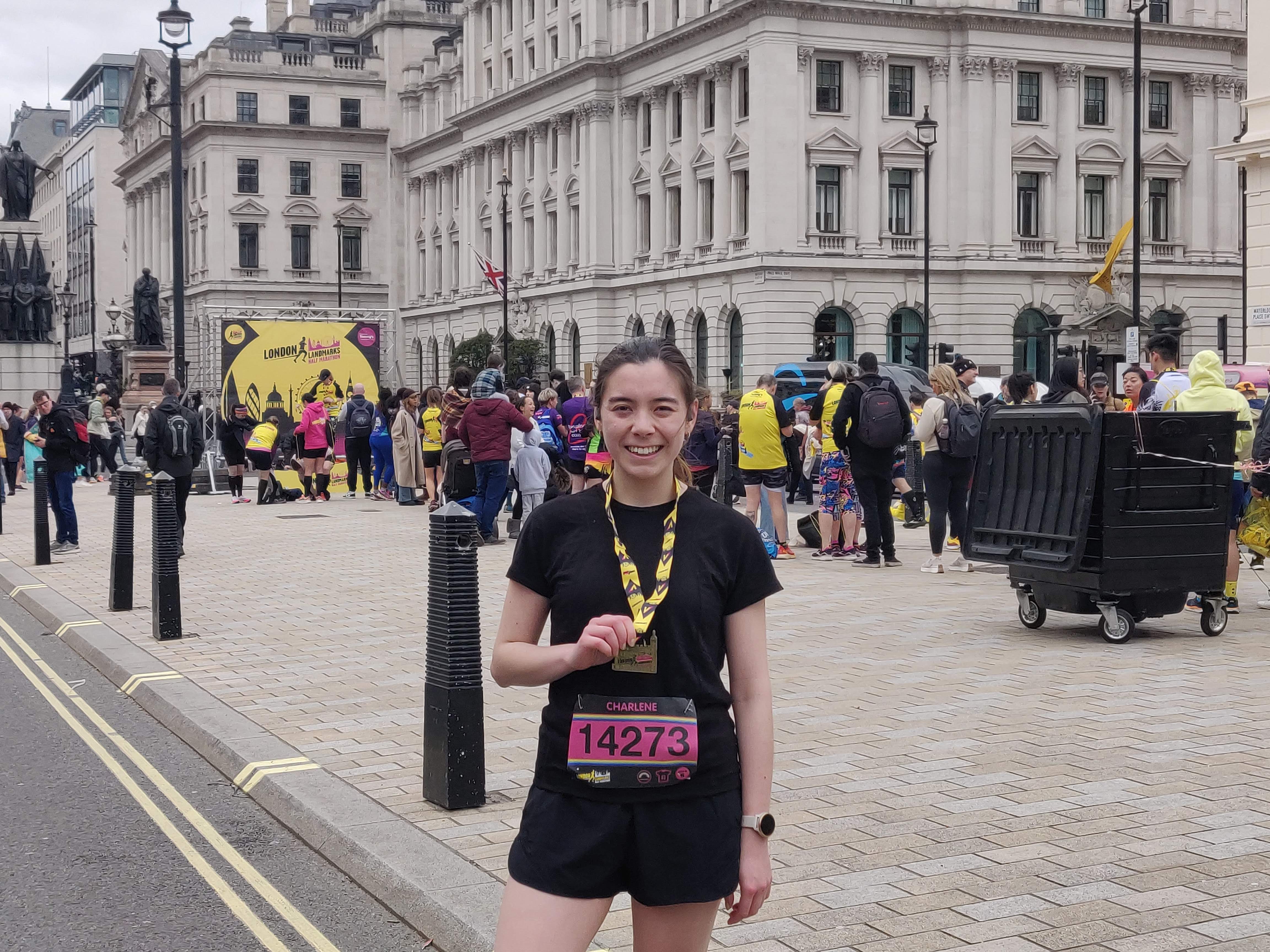 Charlene at London Half Marathon 2023